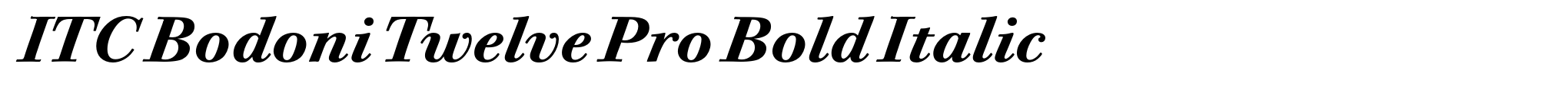 ITC Bodoni Twelve Pro Bold Italic image